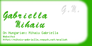 gabriella mihaiu business card